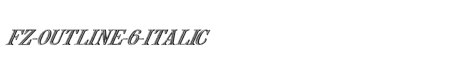 font FZ-OUTLINE-6-ITALIC download