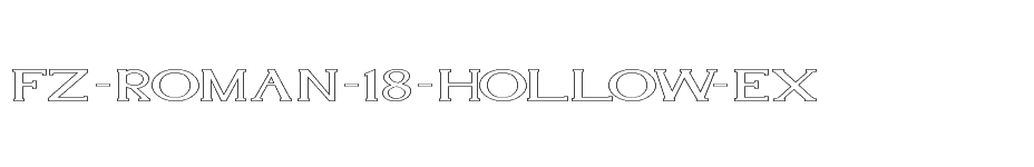 font FZ-ROMAN-18-HOLLOW-EX download