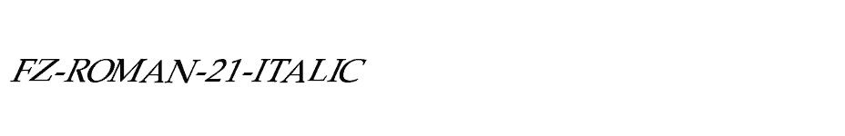 font FZ-ROMAN-21-ITALIC download