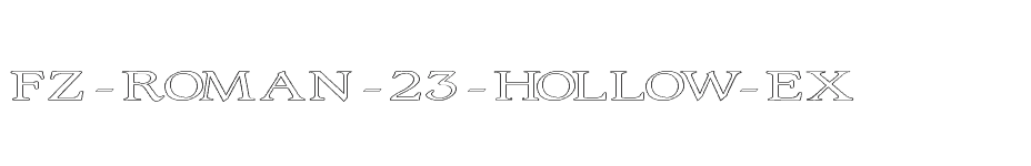 font FZ-ROMAN-23-HOLLOW-EX download