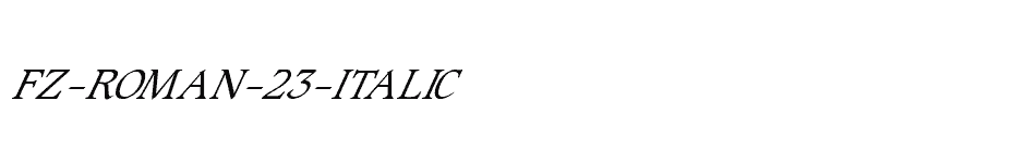 font FZ-ROMAN-23-ITALIC download