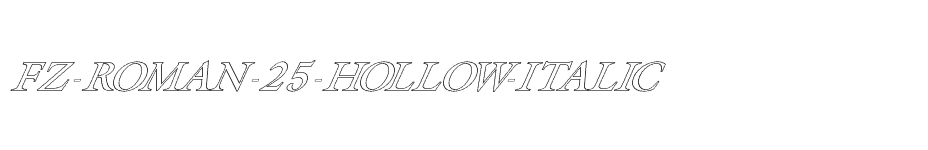 font FZ-ROMAN-25-HOLLOW-ITALIC download