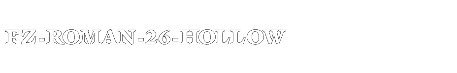 font FZ-ROMAN-26-HOLLOW download