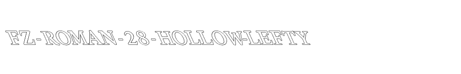 font FZ-ROMAN-28-HOLLOW-LEFTY download