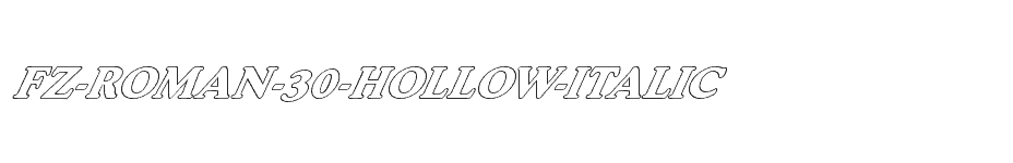 font FZ-ROMAN-30-HOLLOW-ITALIC download