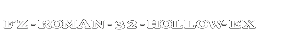 font FZ-ROMAN-32-HOLLOW-EX download