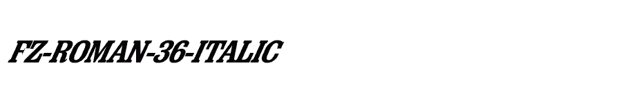 font FZ-ROMAN-36-ITALIC download