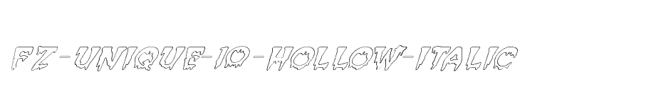 font FZ-UNIQUE-10-HOLLOW-ITALIC download