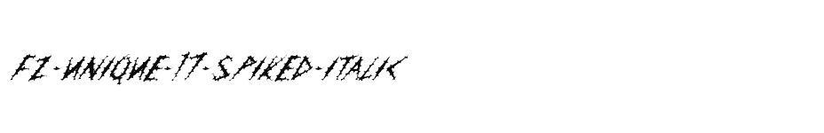 font FZ-UNIQUE-17-SPIKED-ITALIC download