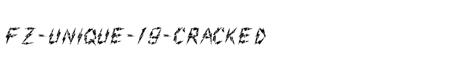 font FZ-UNIQUE-19-CRACKED download