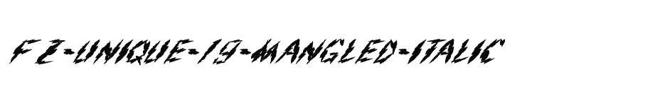 font FZ-UNIQUE-19-MANGLED-ITALIC download