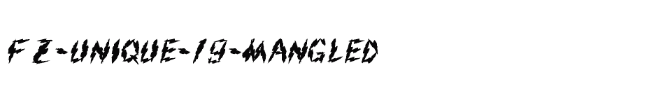 font FZ-UNIQUE-19-MANGLED download