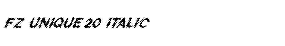 font FZ-UNIQUE-20-ITALIC download