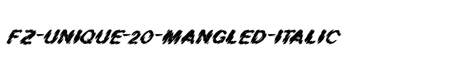 font FZ-UNIQUE-20-MANGLED-ITALIC download