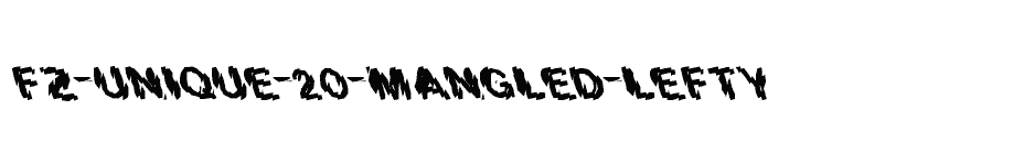 font FZ-UNIQUE-20-MANGLED-LEFTY download