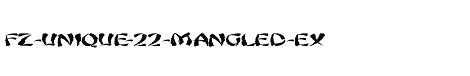 font FZ-UNIQUE-22-MANGLED-EX download