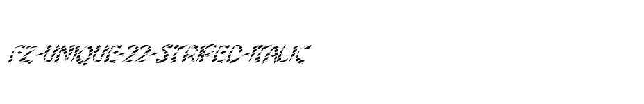 font FZ-UNIQUE-22-STRIPED-ITALIC download