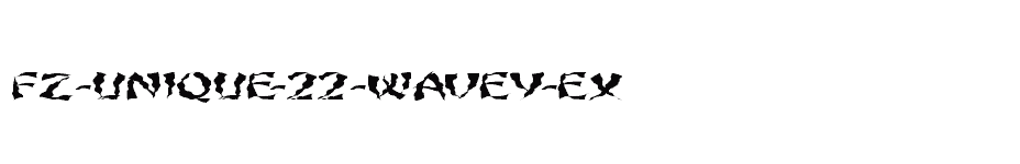 font FZ-UNIQUE-22-WAVEY-EX download