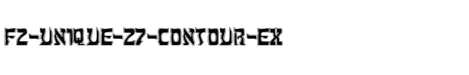 font FZ-UNIQUE-27-CONTOUR-EX download