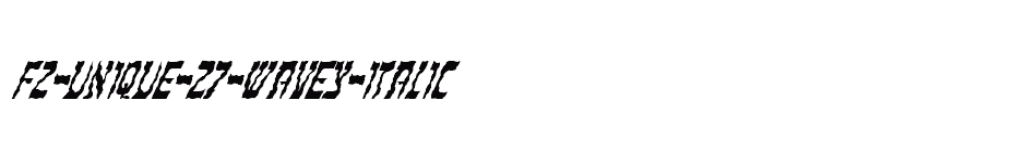 font FZ-UNIQUE-27-WAVEY-ITALIC download