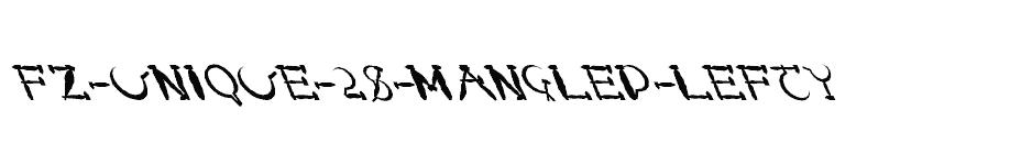 font FZ-UNIQUE-28-MANGLED-LEFTY download