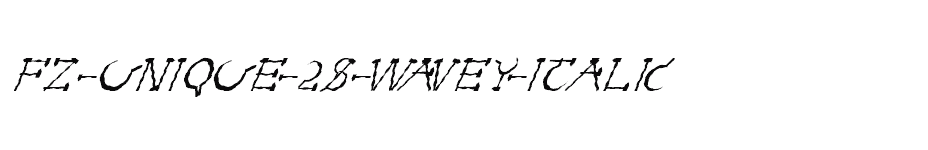 font FZ-UNIQUE-28-WAVEY-ITALIC download