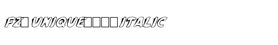 font FZ-UNIQUE-31-ITALIC download