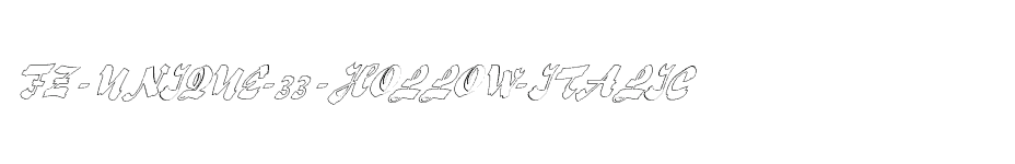 font FZ-UNIQUE-33-HOLLOW-ITALIC download