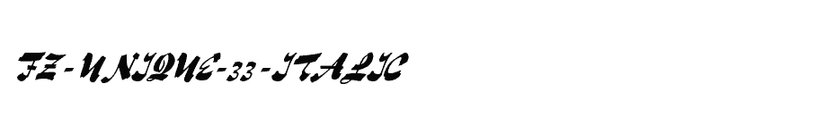 font FZ-UNIQUE-33-ITALIC download