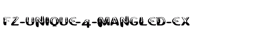 font FZ-UNIQUE-4-MANGLED-EX download