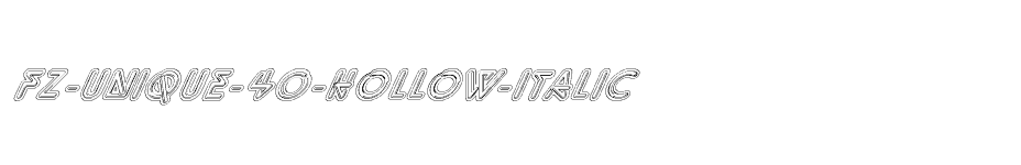 font FZ-UNIQUE-40-HOLLOW-ITALIC download