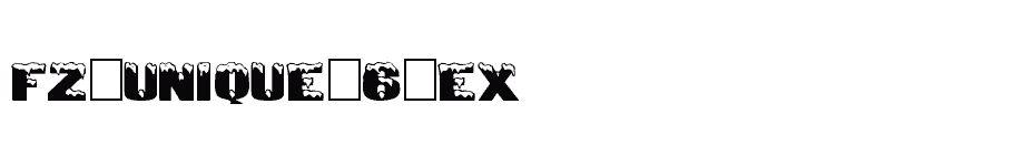 font FZ-UNIQUE-6-EX download