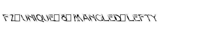 font FZ-UNIQUE-8-MANGLED-LEFTY download