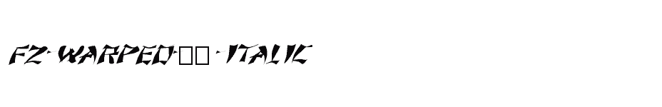 font FZ-WARPED-11-ITALIC download