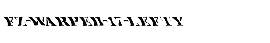 font FZ-WARPED-17-LEFTY download