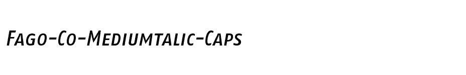 font Fago-Co-Mediumtalic-Caps download