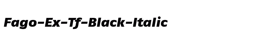 font Fago-Ex-Tf-Black-Italic download