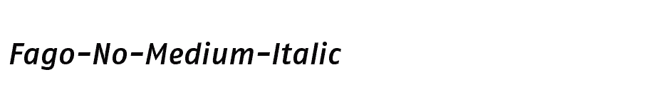 font Fago-No-Medium-Italic download