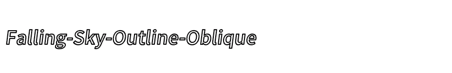 font Falling-Sky-Outline-Oblique download