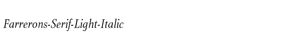 font Farrerons-Serif-Light-Italic download