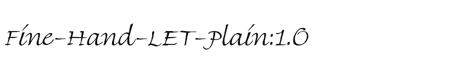 font Fine-Hand-LET-Plain:1.0 download