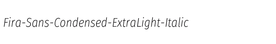 font Fira-Sans-Condensed-ExtraLight-Italic download