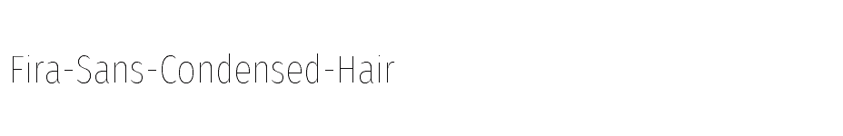 font Fira-Sans-Condensed-Hair download