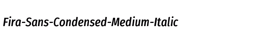 font Fira-Sans-Condensed-Medium-Italic download