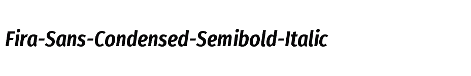 font Fira-Sans-Condensed-Semibold-Italic download