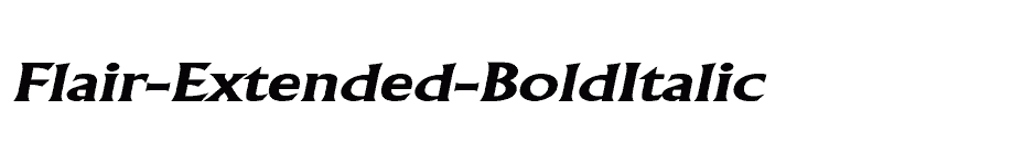 font Flair-Extended-BoldItalic download