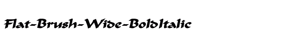 font Flat-Brush-Wide-BoldItalic download