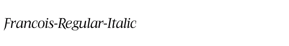 font Francois-Regular-Italic download