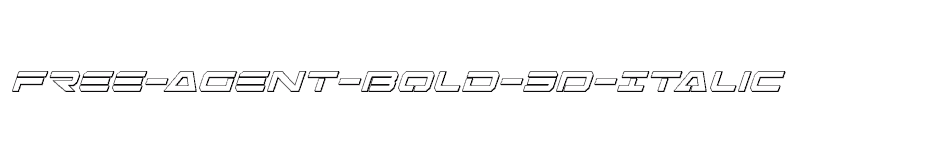 font Free-Agent-Bold-3D-Italic download