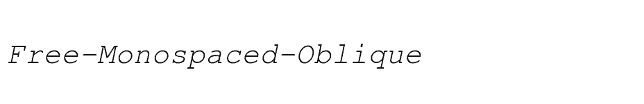 font Free-Monospaced-Oblique download